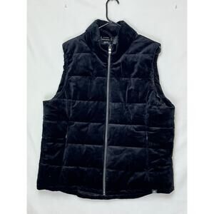 Zeroxposur Women’s 2XL Black Quilted Puffer Velour Full Zip Vest Q933005 Winter